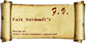 Falk Valdemár névjegykártya